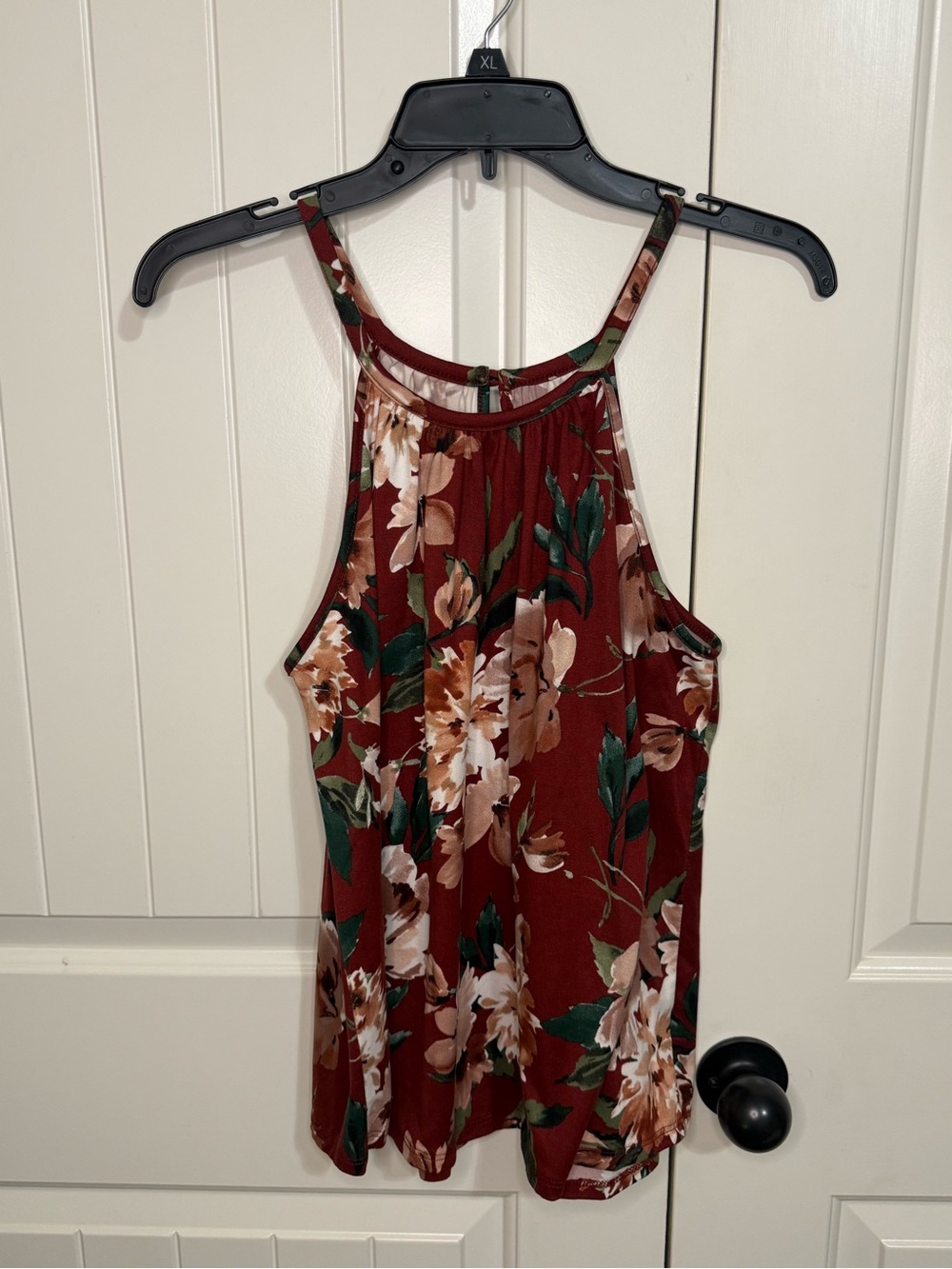 Papermoon Burgundy Floral Strapless Halter Dress